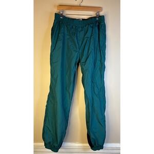 Columbia Sportswear Mens‎ L Teal Nylon Wind Ski Snow Rain Pants Elastic Waist
